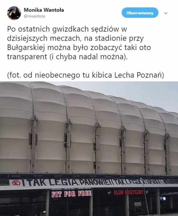 TRANSPARENT kibiców Lecha po braku mistrzostwa dla Legii